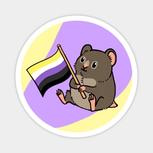 Hamster Pride Non-binary Magnet